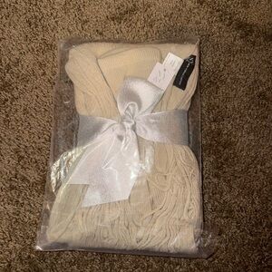 NYC Cream Knit Scarf & Glove Set
